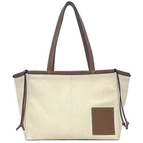 LOEWE Tote Bag Cushion f-22698 White Brown Anagram